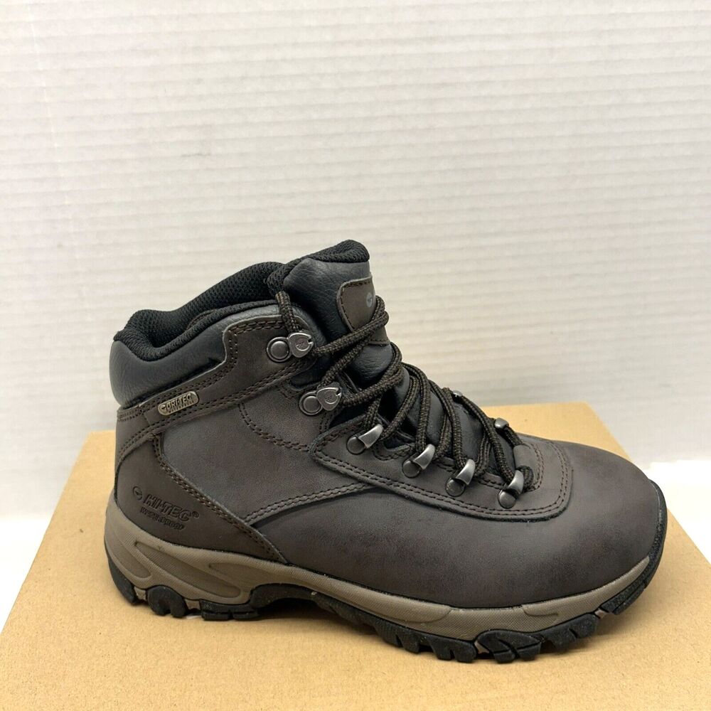 HiTec Altitude VI Outdoor Hiking Trail Boots Rugged Brown Waterproof Womens SZ 5